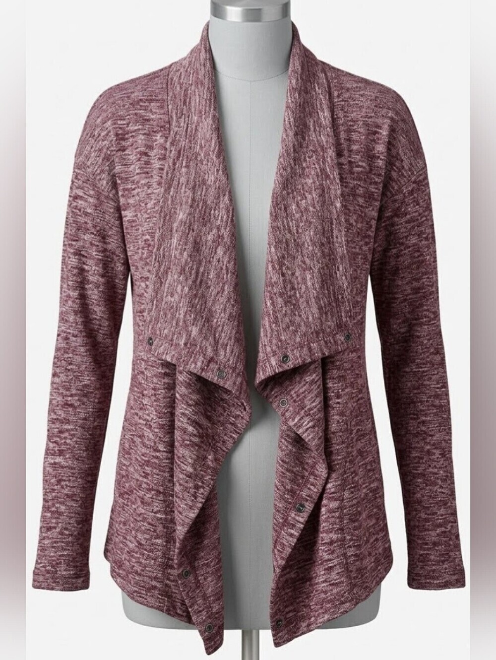 Small Eddie Bauer Women's Burgundy Drape Cardigan Euc